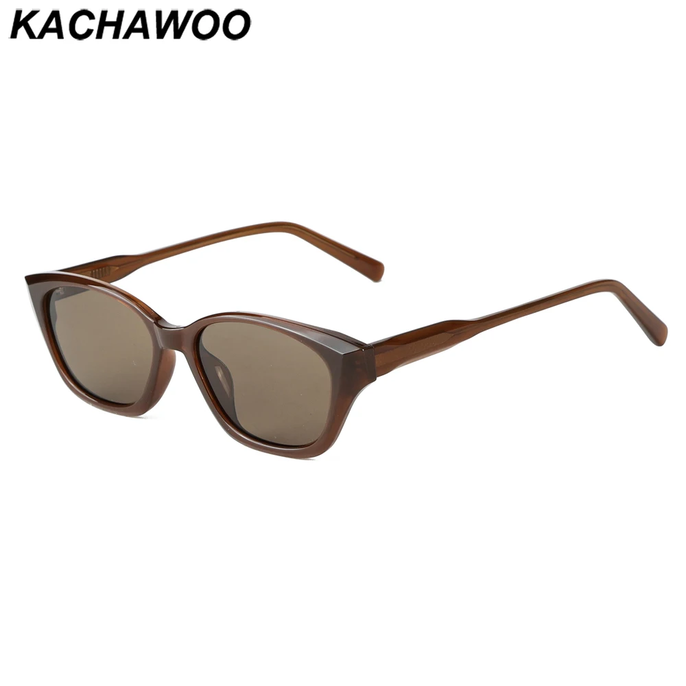 

Kachawoo женские поляризационные солнцезащитные очки tr90 в оправе ацетатные коричневые серые солнцезащитные очки «кошачий глаз» для мужчин уличное украшение в корейском стиле