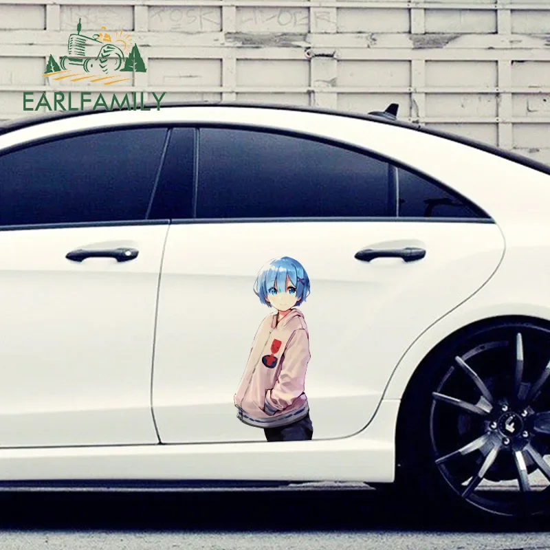 EARLFAMILY 43cm x 19cm Anime Cute Vinyl Car Wrap Sticker Engine Cover Decal Cartoon Fashion Anti-scratch Stickers Waterproof