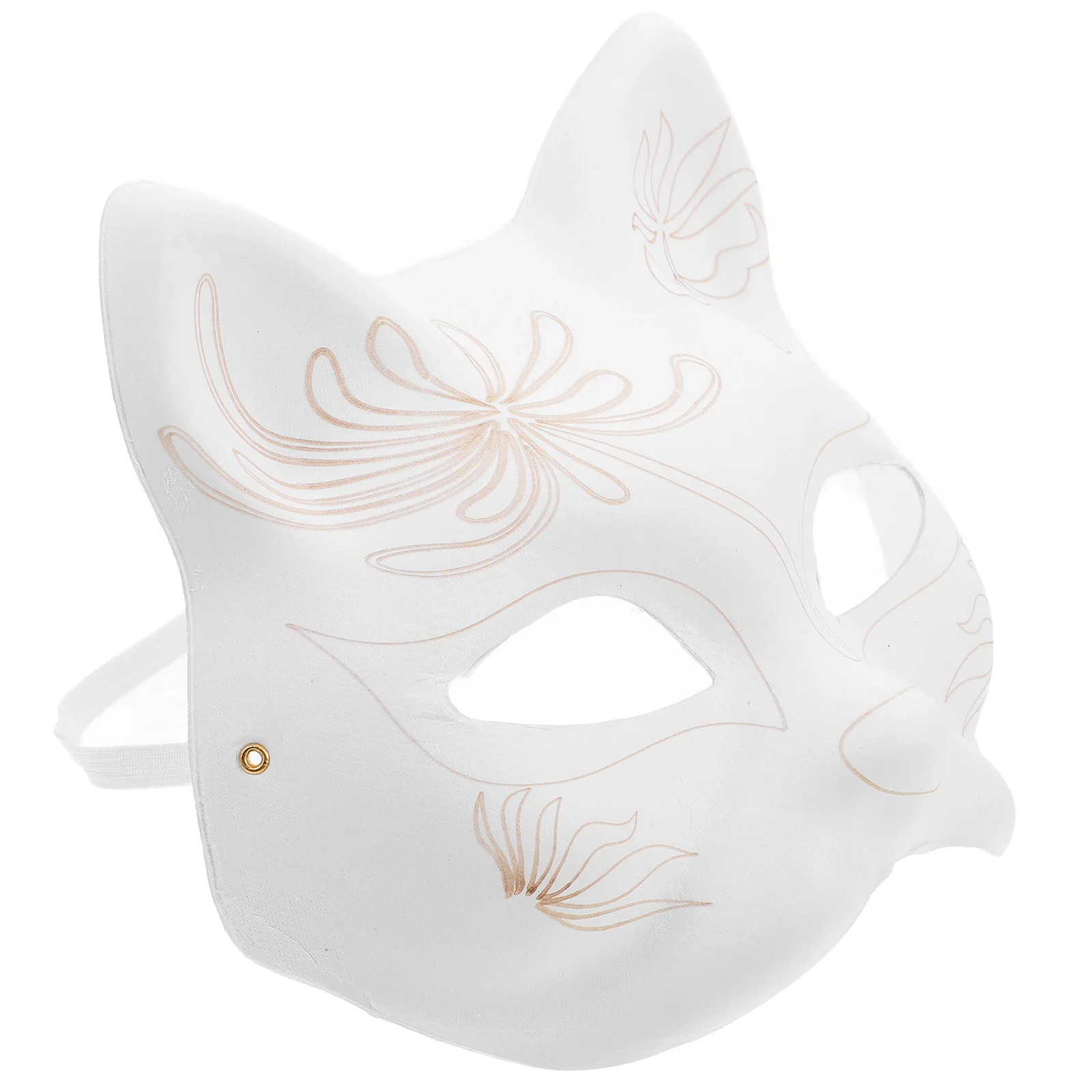 Máscara de gato de papel diy em branco sem pintura máscara facial de gato para halloween cosplay festa masquerade máscaras de papel pintáveis em branco máscaras diy