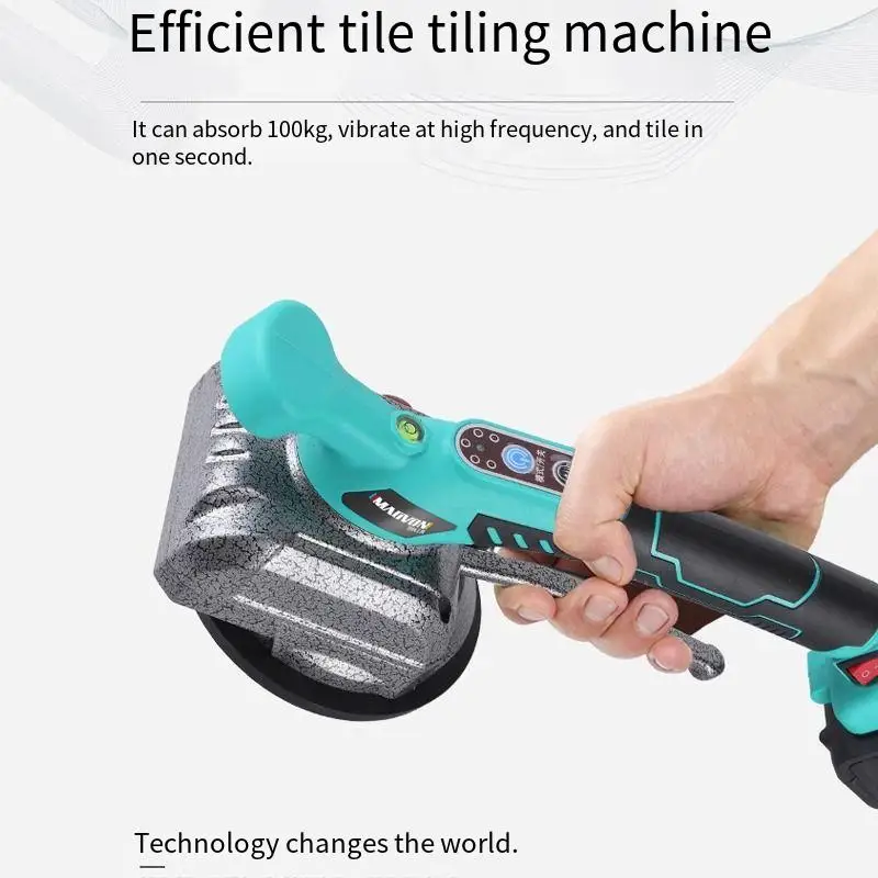 Tile Tiling Machine Electric Tiling Leveling Tool Ceramic Tile Suction Cup Floor Tiles Wall Tiles Vibrator 21VWireless Portable