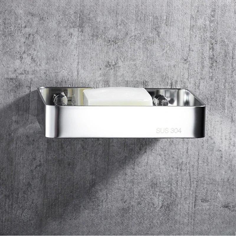 Gold Black Brushed 304 Stainless Steel Soap Dish, Self Draining Bathroom Sink Soap Holder for Home Use