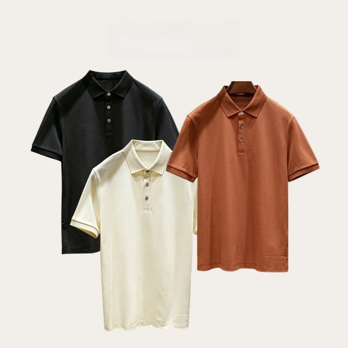 

Casual Silk Cotton Blend Short Sleeve Shirt Men's Business Casual Turn-down Collar Quick Dry Breathable Polyester Fiber