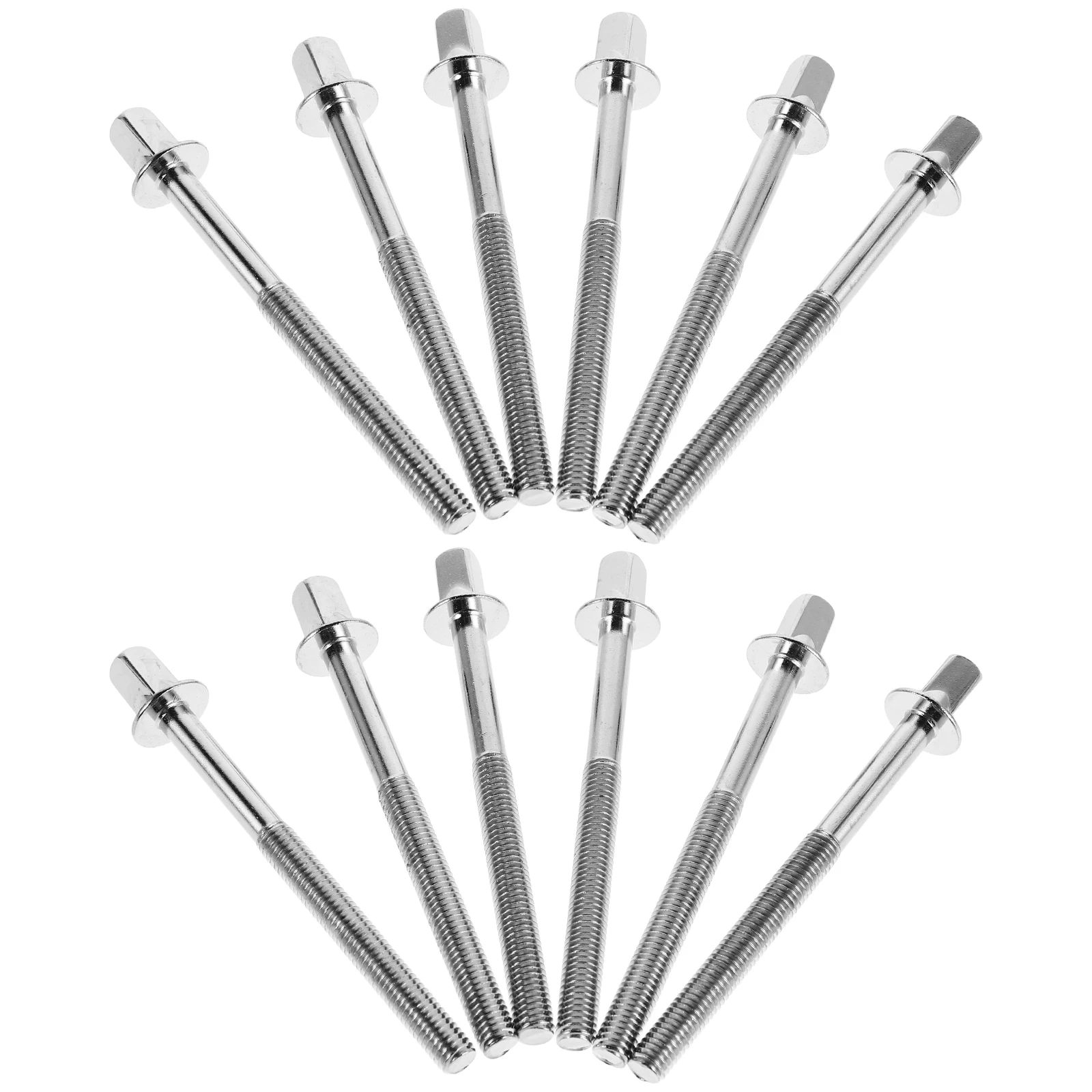 

12 Pcs Drum Screws Replacement Lugs Kit Fasteners M5x60mm Stainless Steel Hardware Jazz Percussion Accessories
