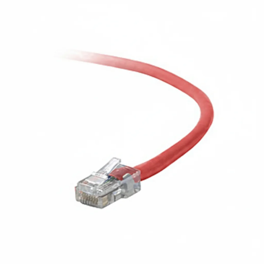 Belkin A3L791-01-RED Cat5e Cable - RJ-45 Male - RJ-45 Male - 1ft - Red