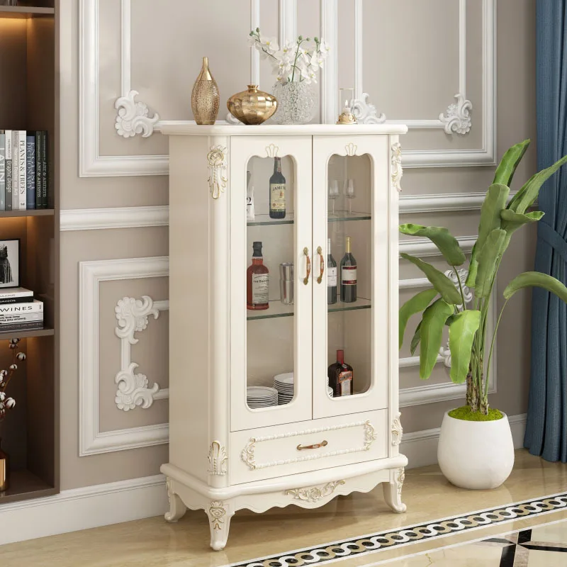 Nordic Drawers Living Room Cabinets Vintage Handles Cube Display Storage Cabinet Glass Meuble De Rangement Home Furniture