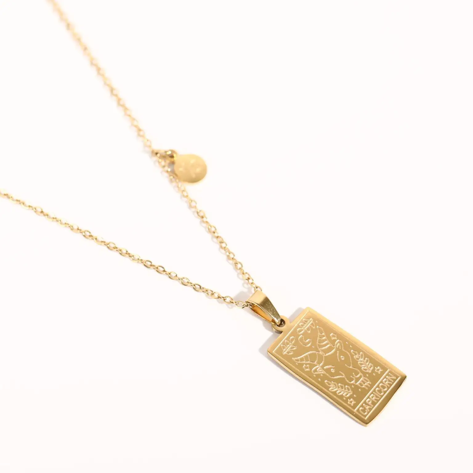 Vintage 12 Constellations Tarot Stainless Steel Necklace