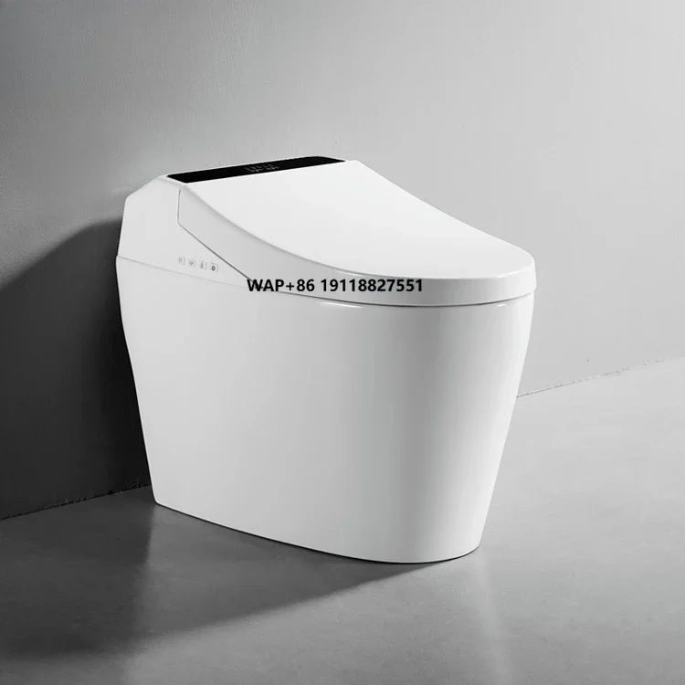 Floor Standing Integrated Bathroom Bidet Foot Induction Super Siphonic Flush Smart Toilet