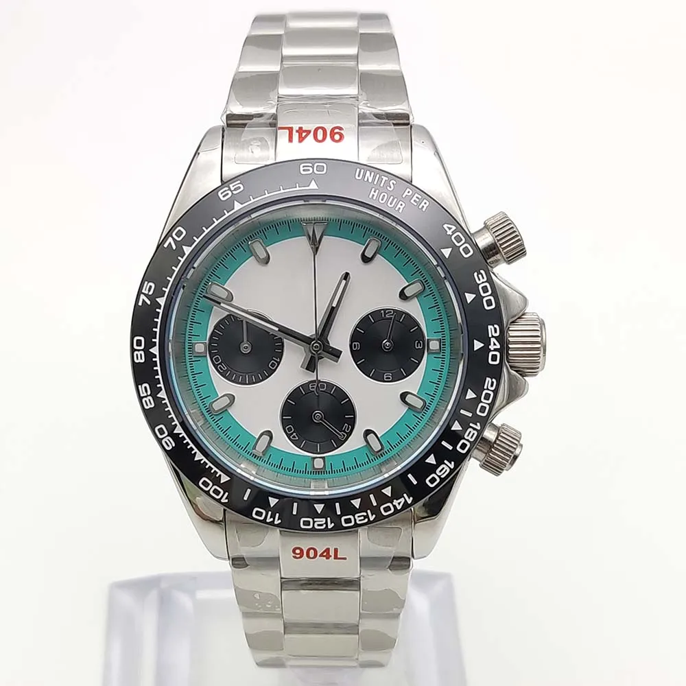 

Высокое качество 40 мм кварцевые наручные часы секундомер для мужчин VK63 механизм с функцией хронографа BUSINESS часы