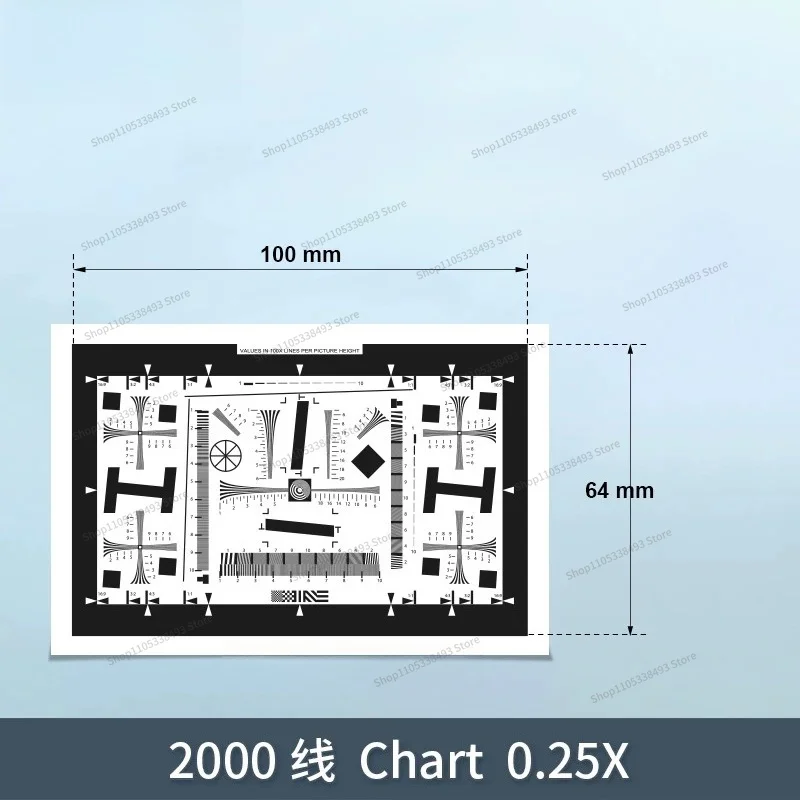 For ISO12233 Resolution Test Card 2000 Line Digital Camera Definition Pixel Test High Definition Chart