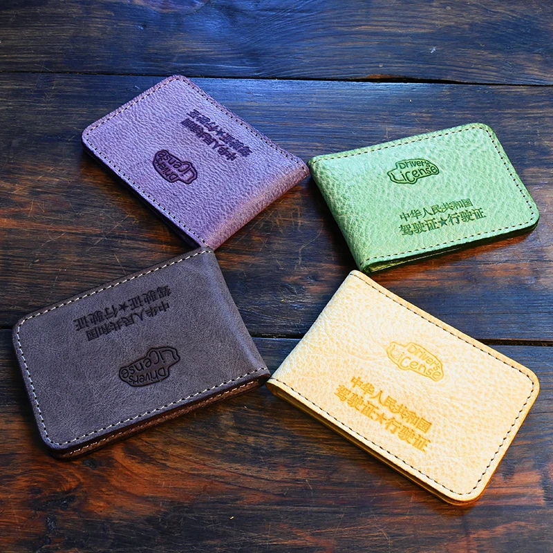 new-portable-top-layer-mist-wax-cowhide-simple-card-holder-document-storage-small-card-bag-for-driver's-license-and-passport