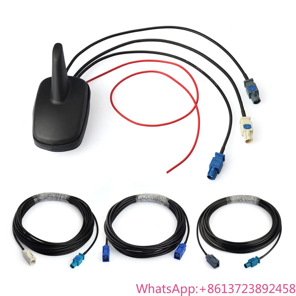 Superbat-Antena de montaje en techo con aleta de tiburón amplificada, Radio DAB + GPS + FM combinada multibanda para coche, Cable Fakra RG174 de 5M para Ezi-DAB Alpine