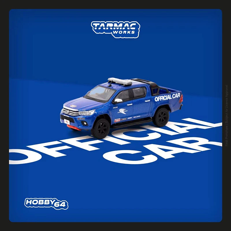 

Tarmac Works 1:64 Model Car Hilux Fuji Speedway Official Car Alloy Die-Cast Off-Road Vehicle - Blue