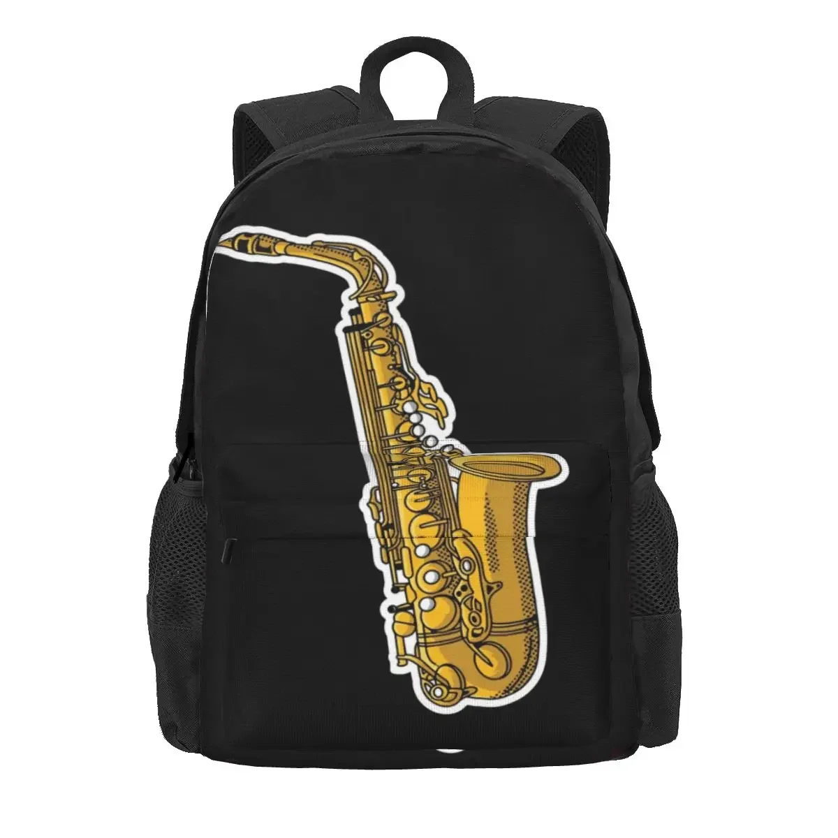 Pemain Saxophone ransel anak laki-laki perempuan tas buku tas sekolah siswa ransel Travel kartun tas bahu kapasitas besar