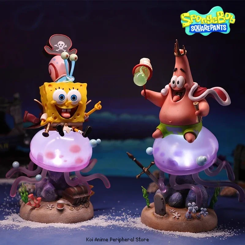 Genuine SpongeBob Underwater Adventure Series Collection Handmade Models Desktop Decorations Children's Holiday Gifts