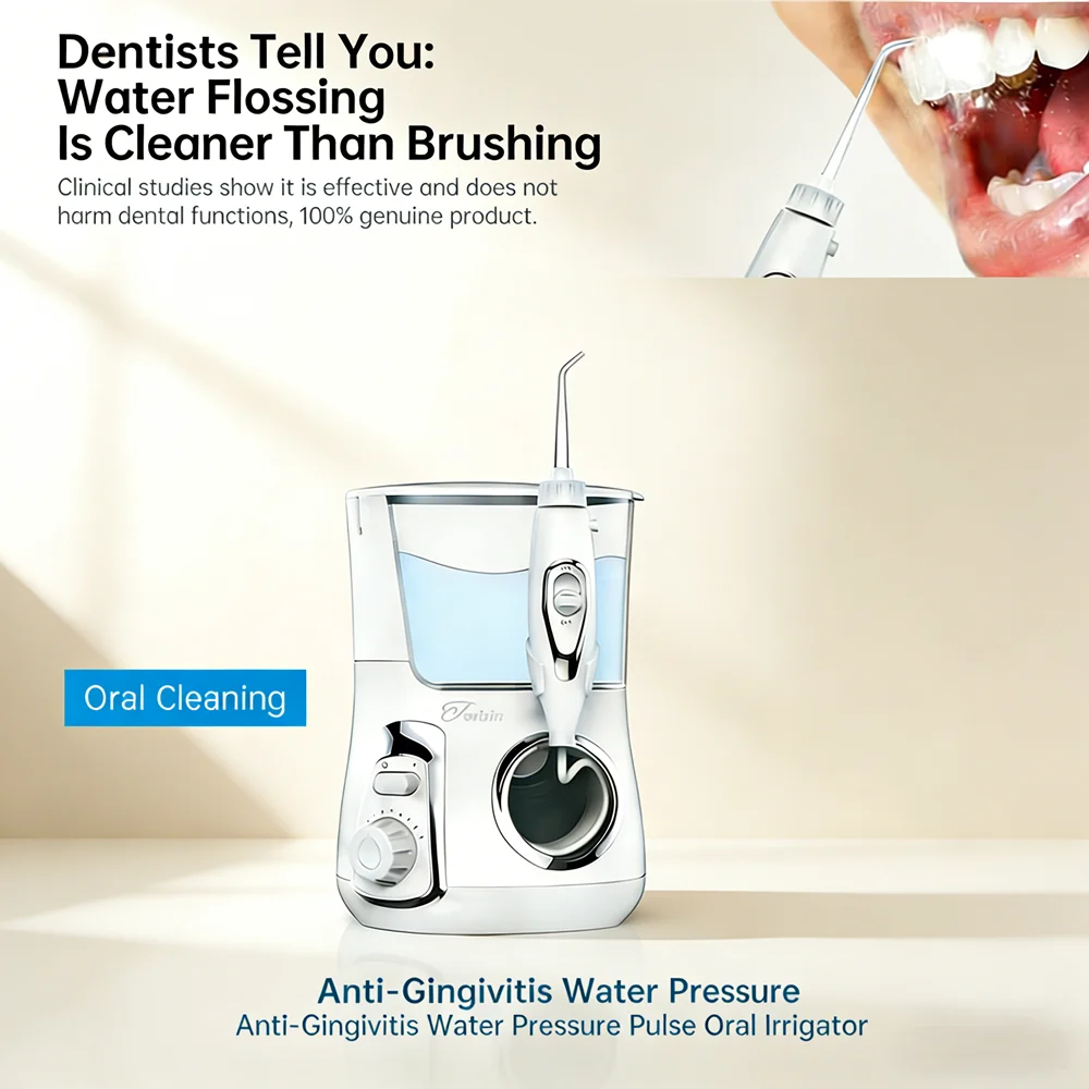 

Электрический ирригатор для полости рта, 800 мл, 10 режимов очистки, с 5 многофункциональными насадками