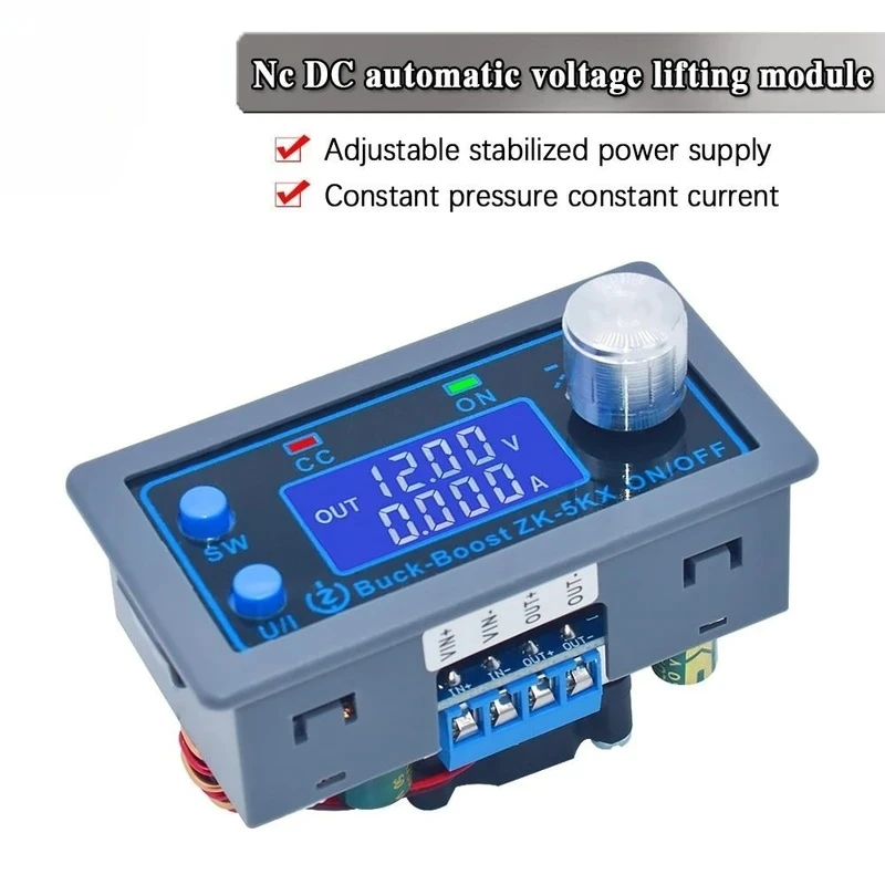 ZK-5KX DC DC Buck Boost Converter CC CV 0.6-36V 5A 5V 6V 12V 24V 80W Power Module Adjustable Regulated laboratory power supply