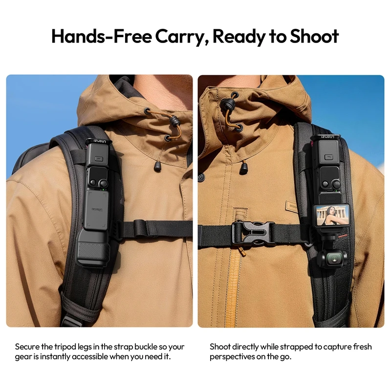 Ulanzi MA66 Magnetyczny statyw z szybkim mocowaniem do DJI Pocket 3 z uchwytem Arca-Swiss Uka Hook do kamer sportowych — zdjęcie produktu 5