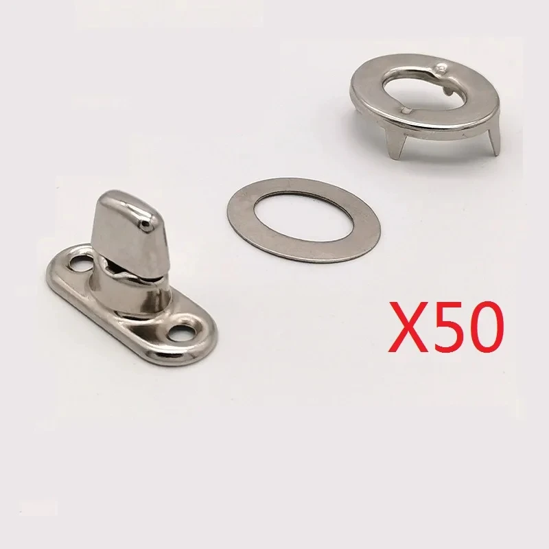 

50 Sets Copper Screw Base Snaps Turn Button Boat Cover Enclosure Eyelet Canvas Snap Fastener Marine Boat Yacht Fixing