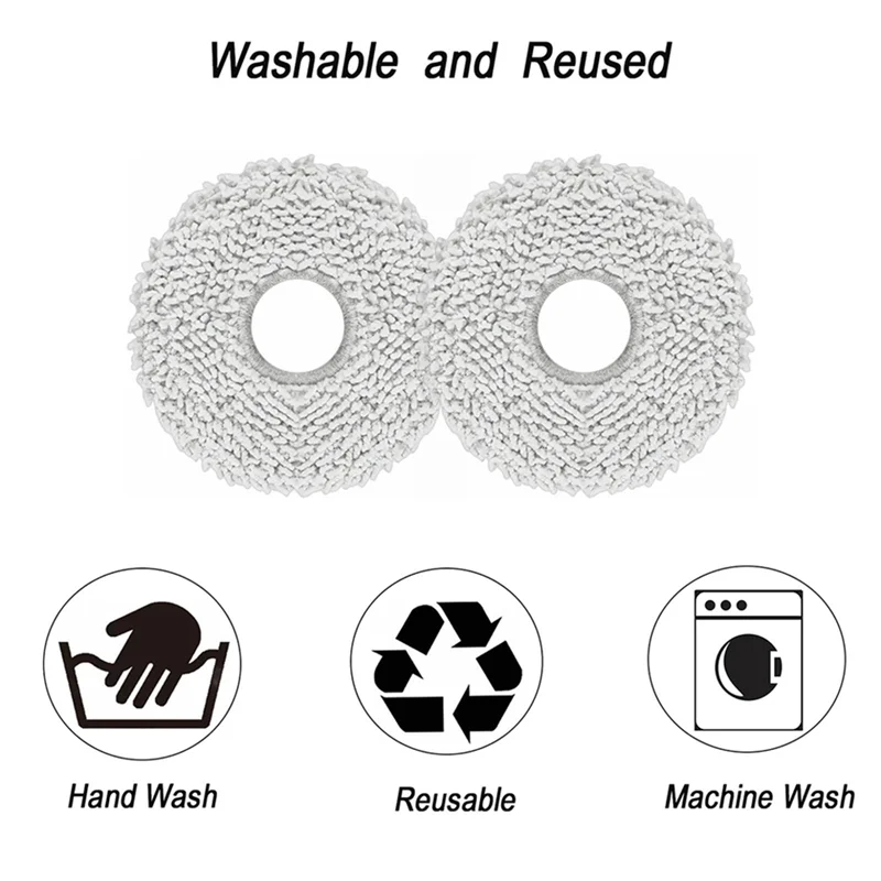 24PCS Mop Doeken Voor EUREKA J12 Ultra/Midea V12 Robot Stofzuiger Onderdelen Mop Pads Huishoudelijke Cleaning-A77G