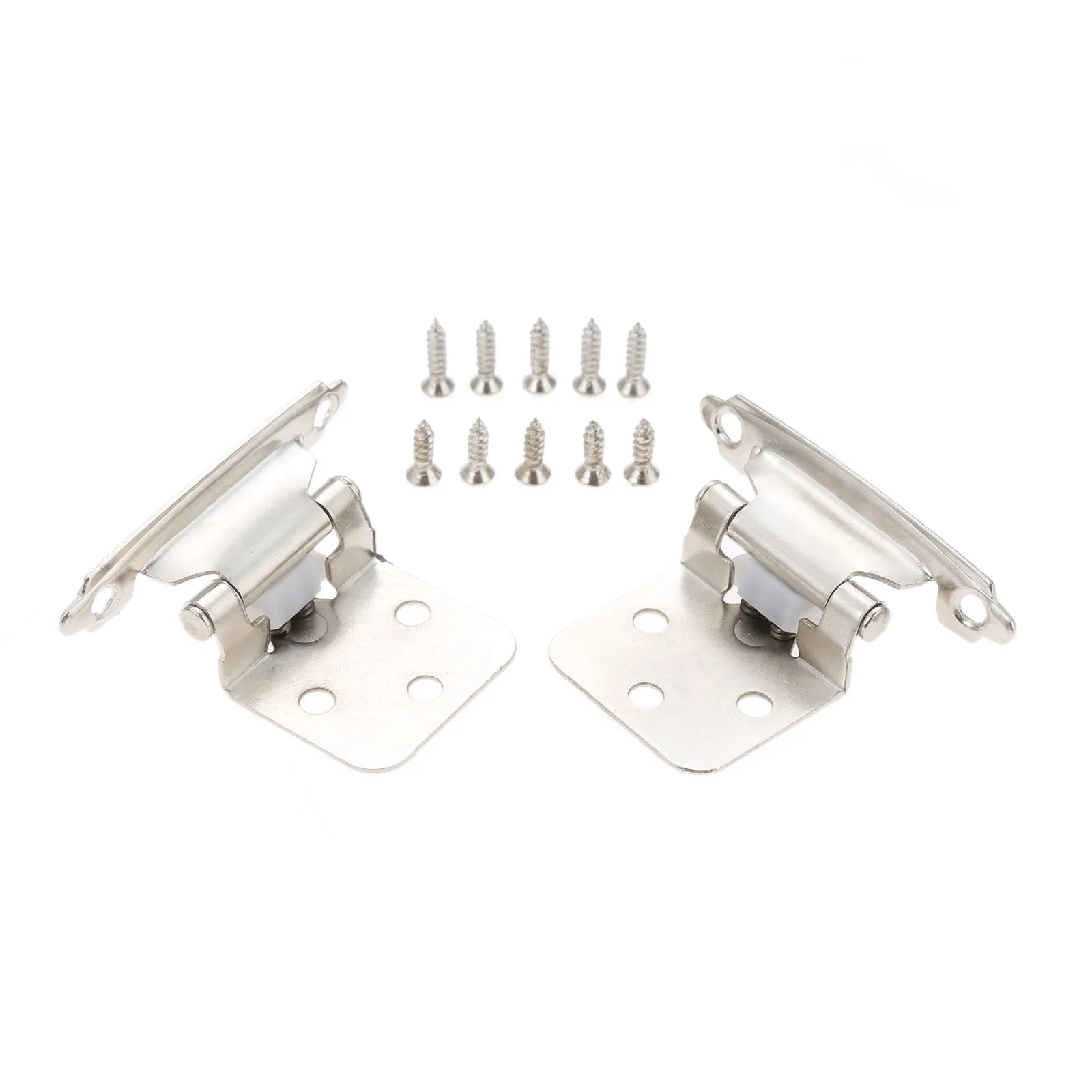 1 par de aço americano auto fechamento primavera armário dobradiça sobreposição dobradiças da porta do armário flush dobradiças do armário