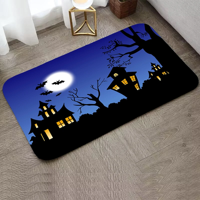 

Non-slip Kitchen Mat Halloween Room Decoration Kids Carpet House Entrance Mat Bathroom Floor Mats Rug Home Foot Bath Door Prayer