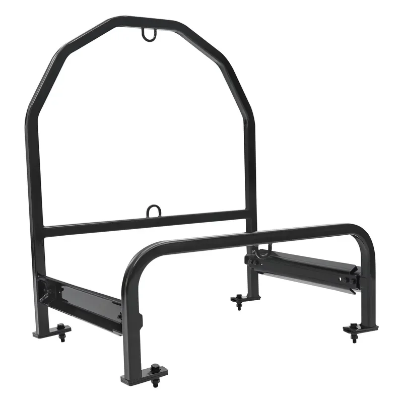 Heavy Duty Steel Semi Truck Spare Tire Bracket Universal Adjustable Mount Fits Width Up to 19 Inches Powder Coated Finish for