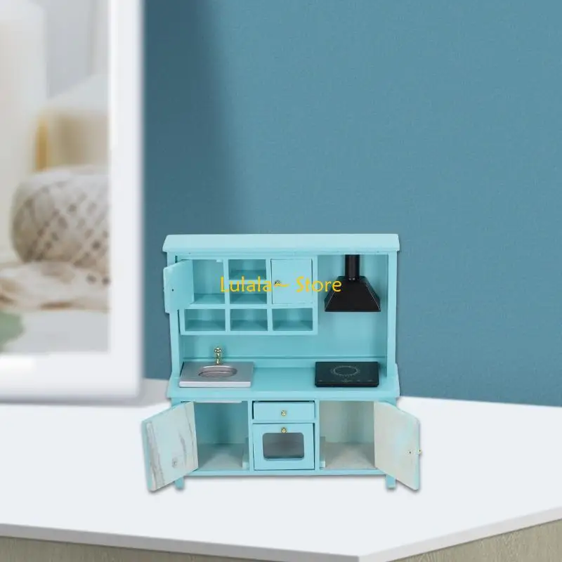 Y4QA Domki dla lalek w skali 1/12 Miniaturowe meble kuchenne Udawaj zabawę dla dzieci