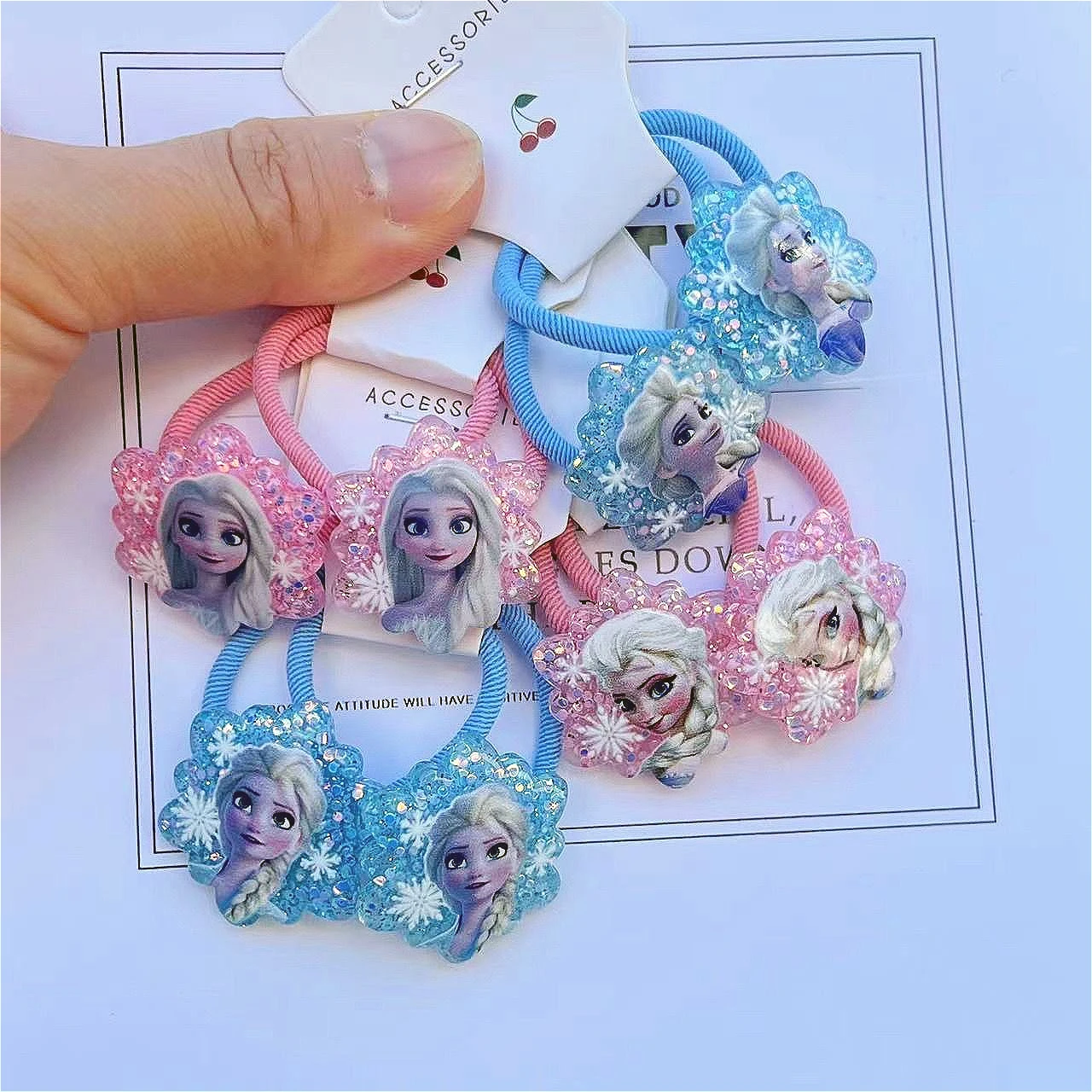 

Cute Elsa Princess Hair Tie Small Frozen Series Hair Tie Ponytail Band Hairs Tie Braid Hairs Accessory Decorative Gift for Girls