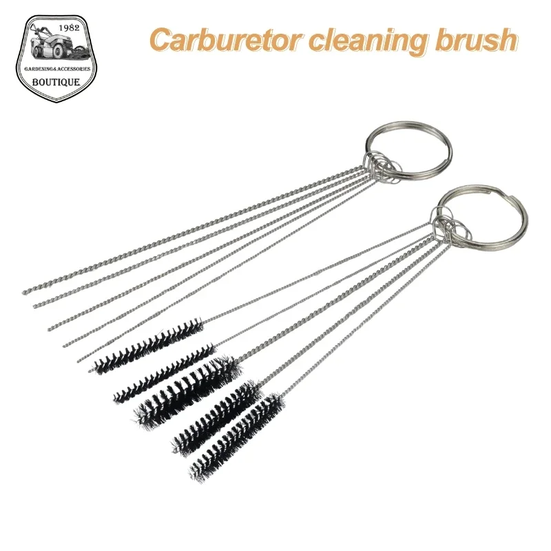 1-10 Pcs 10 Heads  General Carburetor Carbon Dirt Jet Remover Cleaner Cleaning Line Set Cleaning Needle Nylon Brush Tool Kit