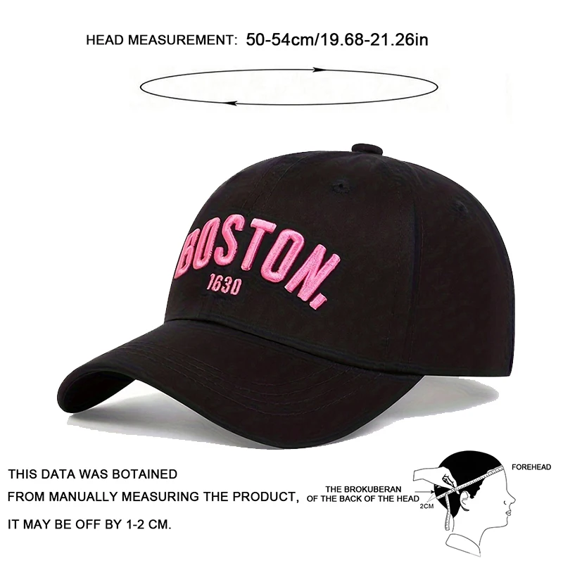 Children BOSTON Embroidery Baseball Caps Spring Summer Outdoor Adjustable Casual Hats Boy Girl Travel Sunscreen Hat