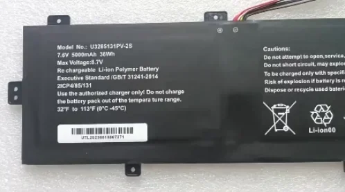 New U3285131PV-2S1P/ NV-3285128-2S Laptop Battery 7.6V 38Wh 5000Ah For Hyundai For Umax VisionBook 13WA Ultra UMM23013U Notebook