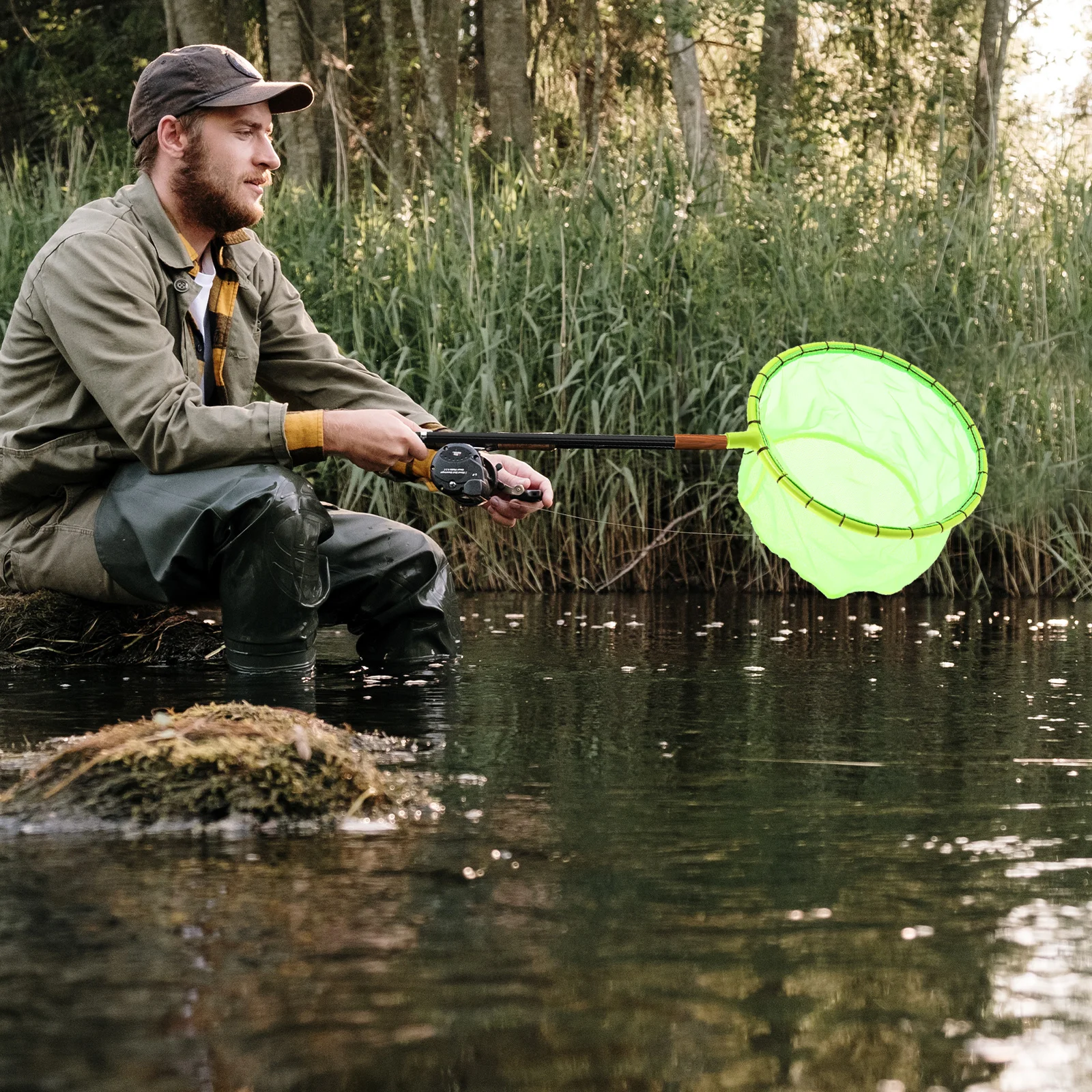 

1Pcs Fishing Net Head High Strength Durable No Hook Fast Water Cut Suitable Capture Release Sea Ocean Boat Fishing Dip Net