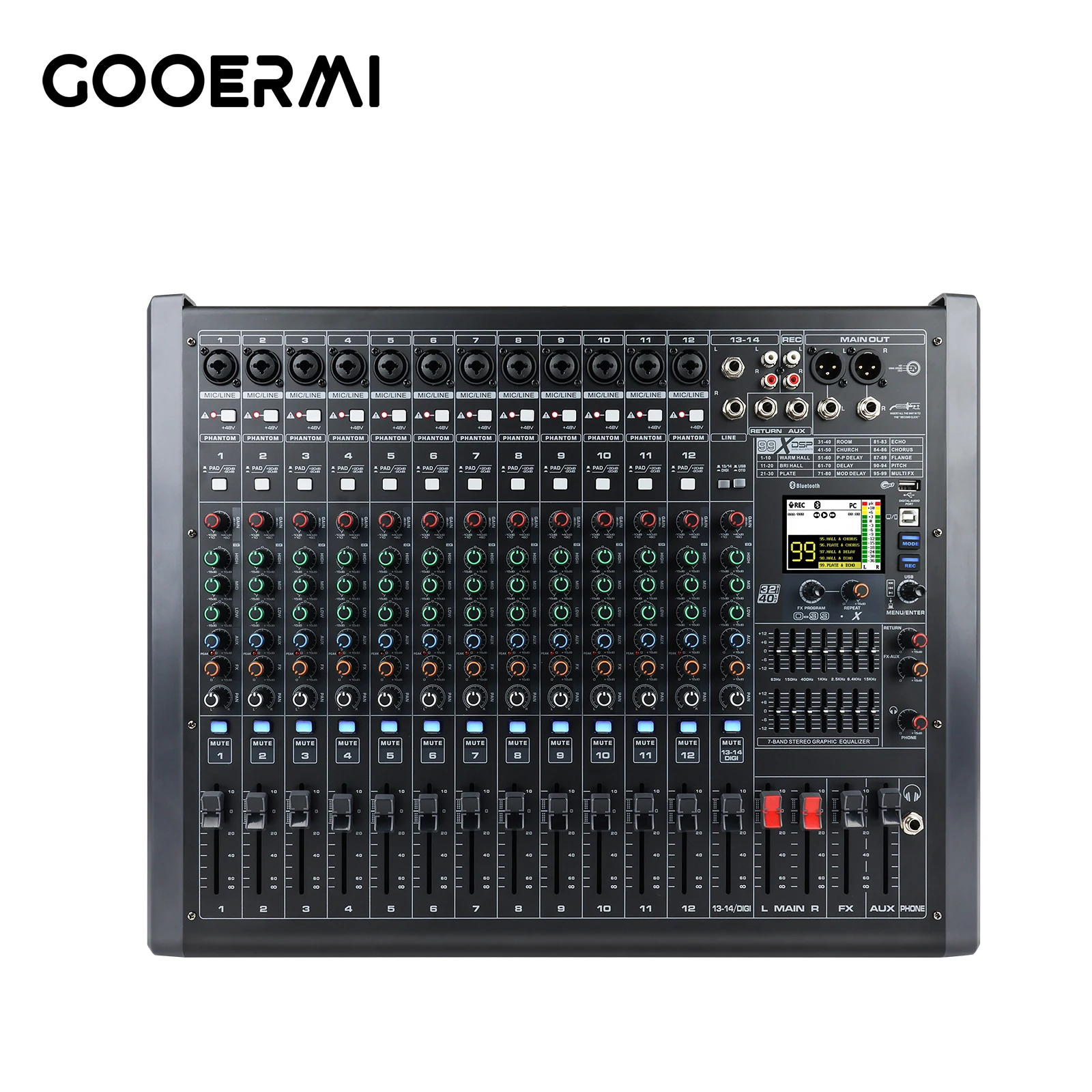GOOERMI BT Series Audio Mixer 10/14/18CH 350W Powered Console with USB & DSP Effects (110V/220V) - view 3