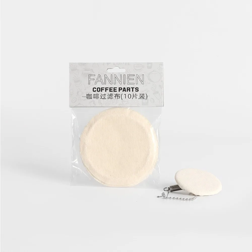 10 pcs Hario Syphon Cotton Cloth Replacement Filter Beige Filtered Coffee Balance Syphon Coffee Maker Vacuum Pot Filters Kitchen