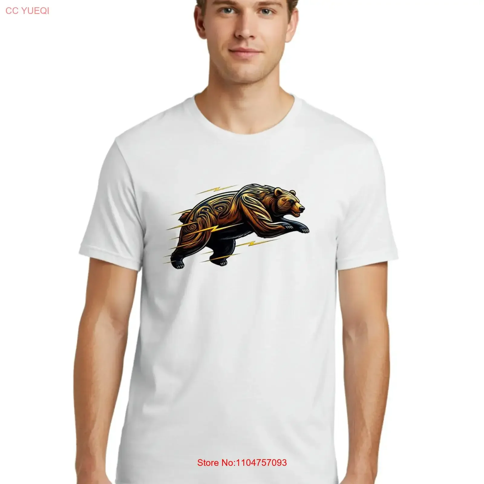 Fast Moving Bear Mens T Shirt 100 Cotton Casual Summer Wear vintage Washed designer clothes Breathable Top For Everyday Wear