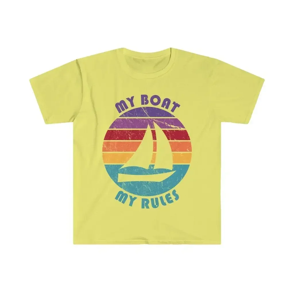 Funny Boat My Rules Owner Captain Sailing Humor