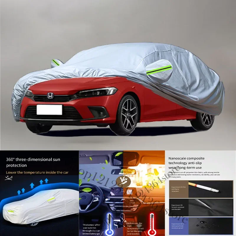 

For Honda Civic Auto Anti snow Anti dust Anti-uv Anti peeling paint And Anti Rainwater 210t car cover Car cover protection