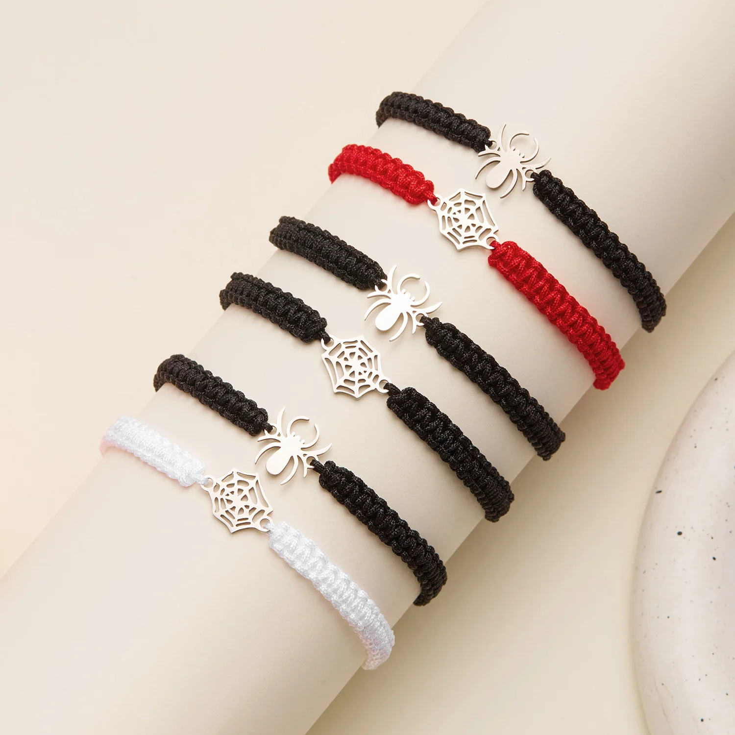 Spider Hand Woven Rope Bracelet Women Men Simple Woven Adjustable Bracelet Romantic Aesthetic Couple Jewelry Gift