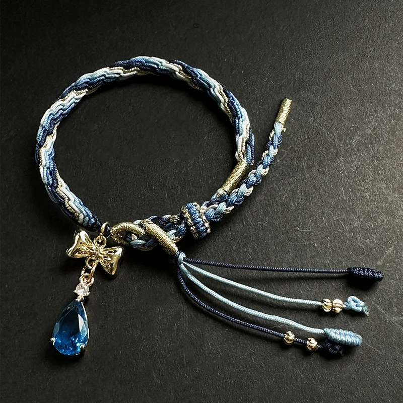 Game Genshin Impact Furina wanderer Zhongli Xiao Cosplay Prop Adjustable Rope Bracelet Jewelry Fans Birthday Gifts