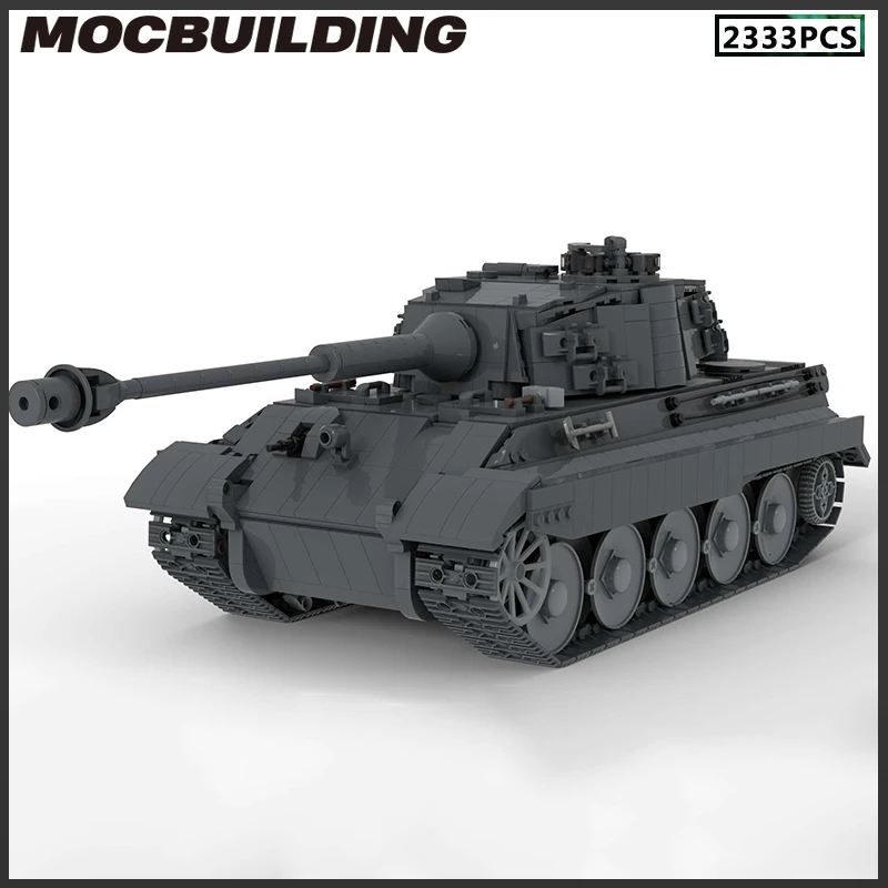 MOC Building Blocks Heavy Tank Tiger B Kingtiger modello mattoni fai da te assemblaggio creativo giocattolo regalo di natale regali di compleanno