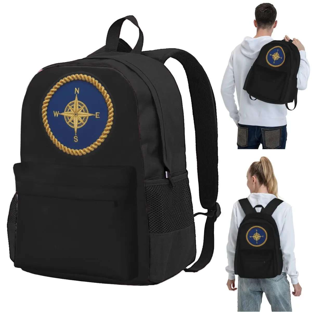 

Compass Backpack Student BookBag Children School Bag Computer Shoulder Bags for Boys Girls