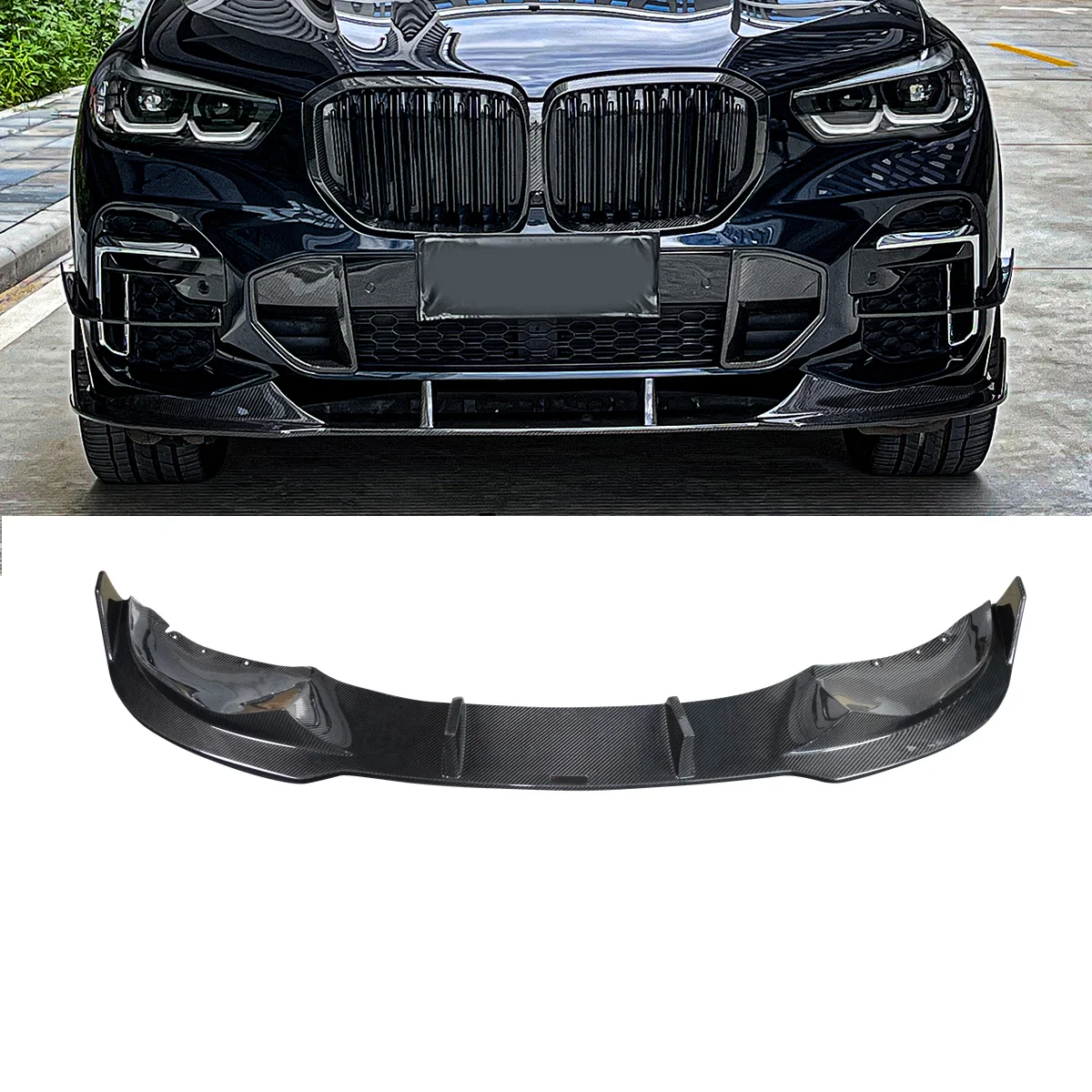 

X5 G05 Best Quality Dry Carbon Fiber Fibre Bodykit Front Lip Splitter Fit For BMW X5 G05 2022+, 100% Tested Well