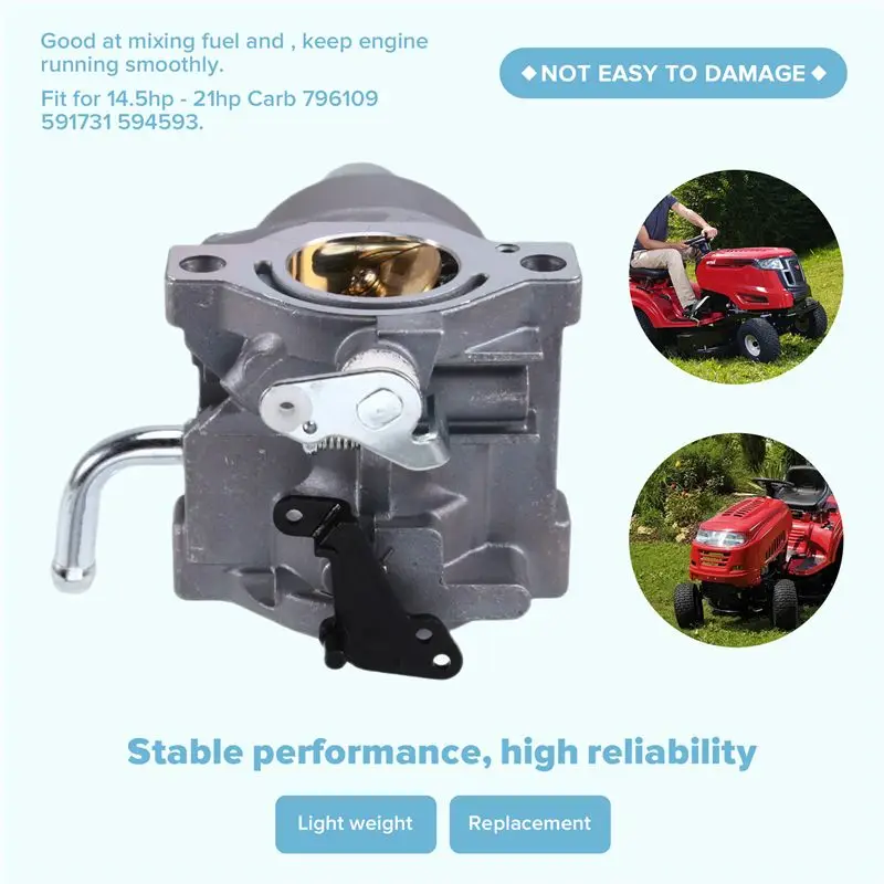 HOT-High-Performance Carburetor Kit For 14.5-21 HP, Compatible With 796109 591731 594593,High-Performance Carburetor Kit For 14.