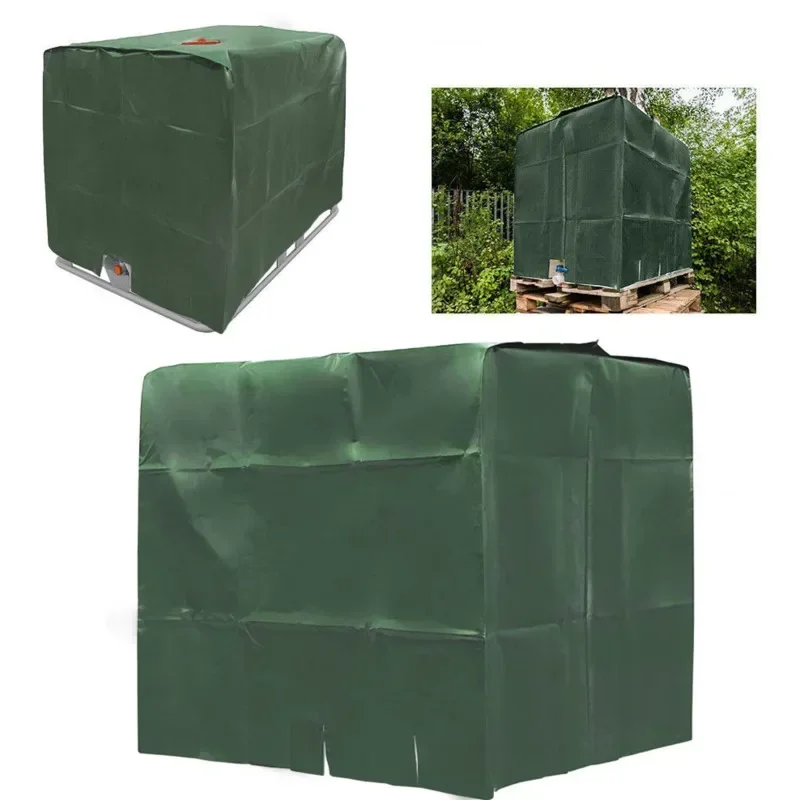 210D Oxford Cloth IBC Ton Barrel Water Tank Cover 1000/800/600/300 Liter Container Aluminum Foil Waterproof Dustproof UV Cover