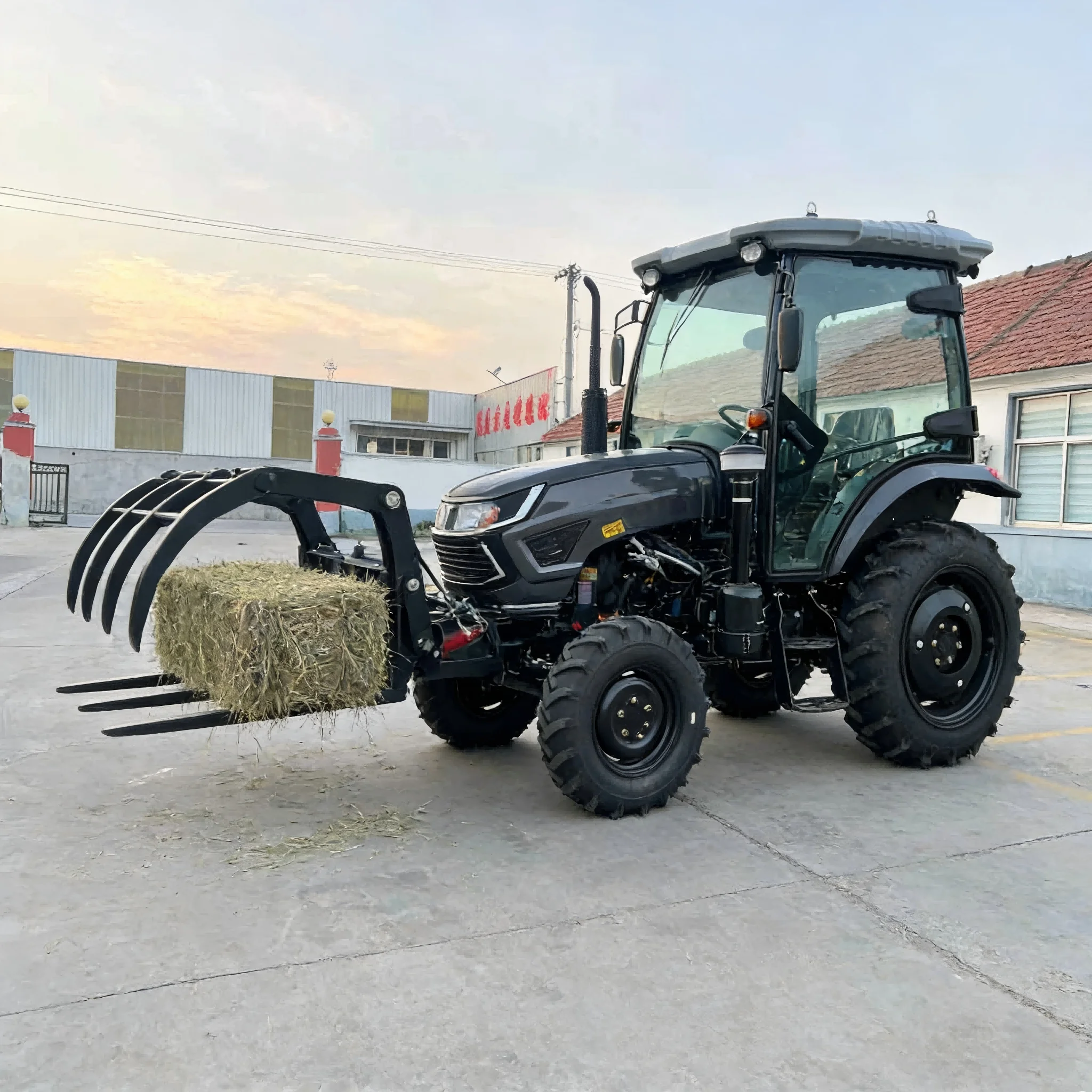 4x4 50-120 hp agricultural tractors for sale, CE certified, and compatible with various agricultural implements.