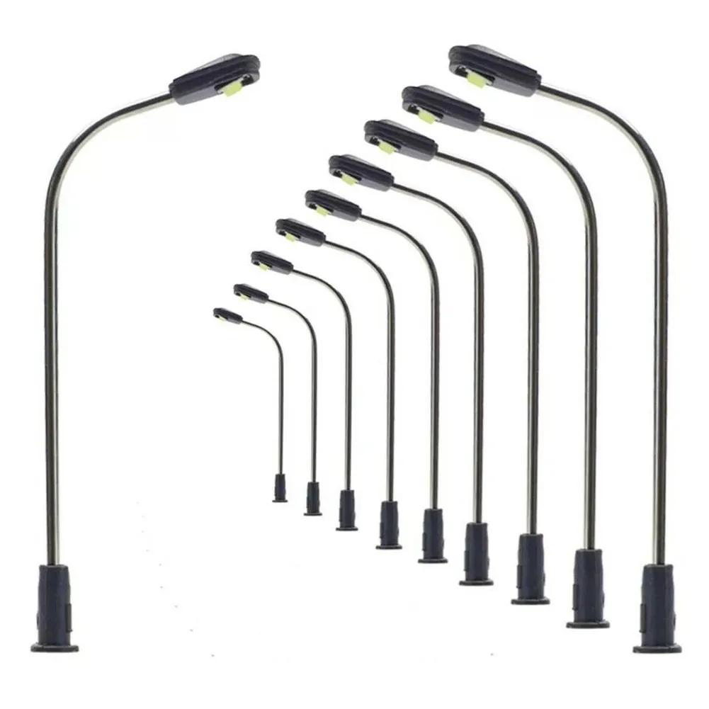 10pcs 1:87 3V 20mA Miniature Street Light Model Single Head Lamps Model Street Lights Garden Decoration