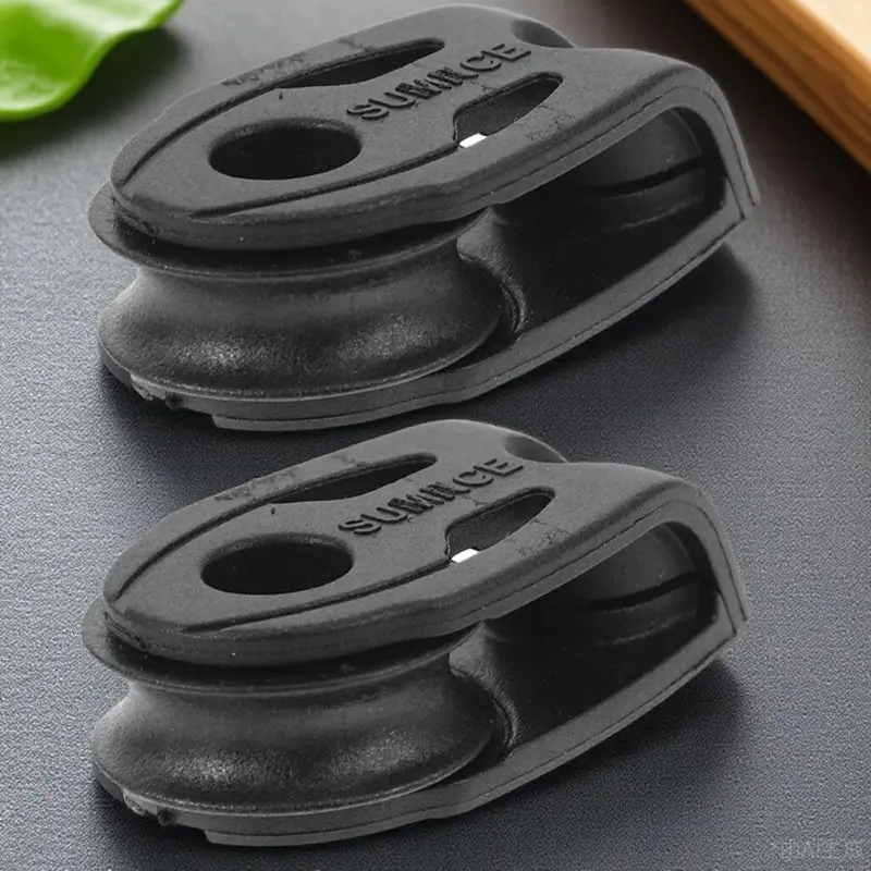 

2Pcs Single Pulley Nylon Bearing Pulley for Kayak Garage Storage Sailboat Lifting System Rope Trolley Kit Marine Sailing