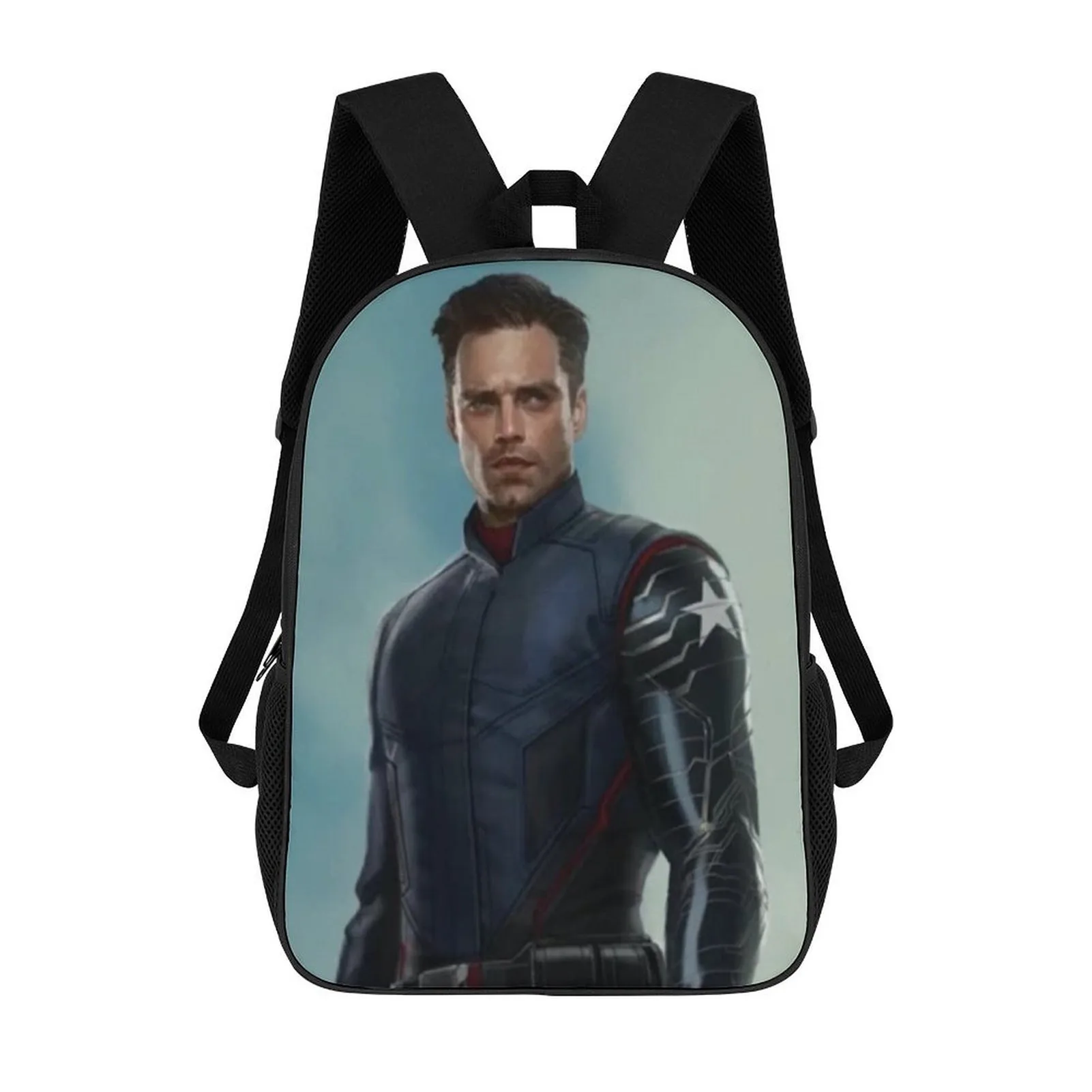 

Unisex Children Winter Soldier Canvas Backpack Elementary School Bag,Marvel Basic Rucksack for Boy,Girl