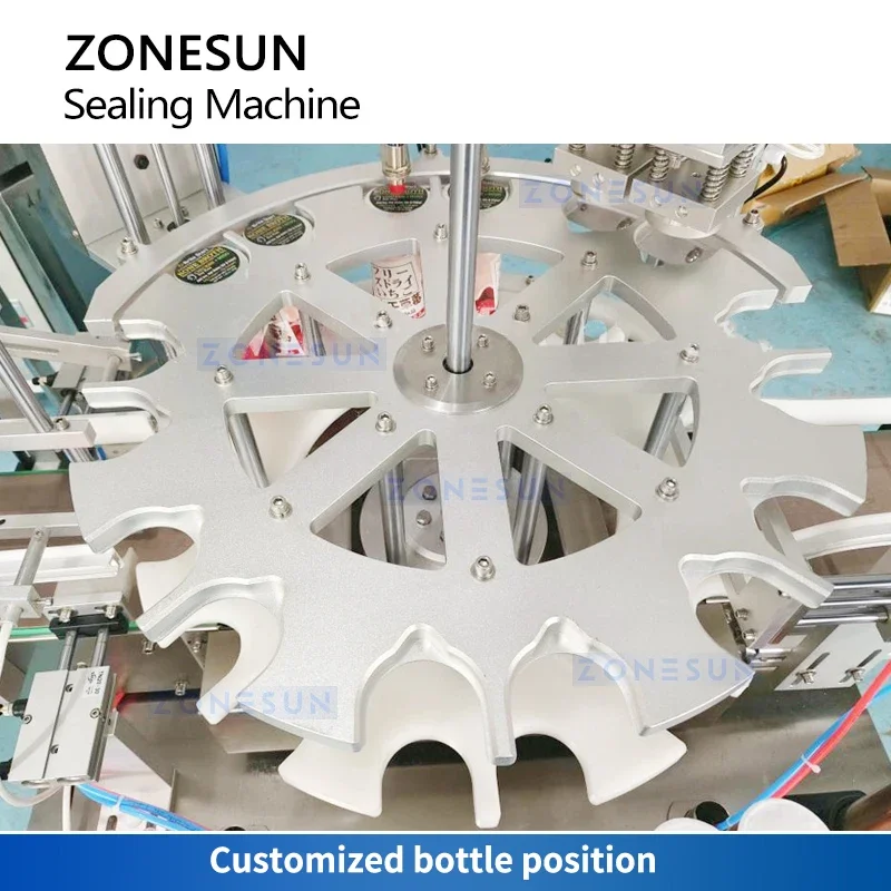 Zonesun Potato Chips Can Sealing Machine Automatic Aluminum Foil Heat Sealer Stackable Chips Canister Sealing Machine ZS-YFM1