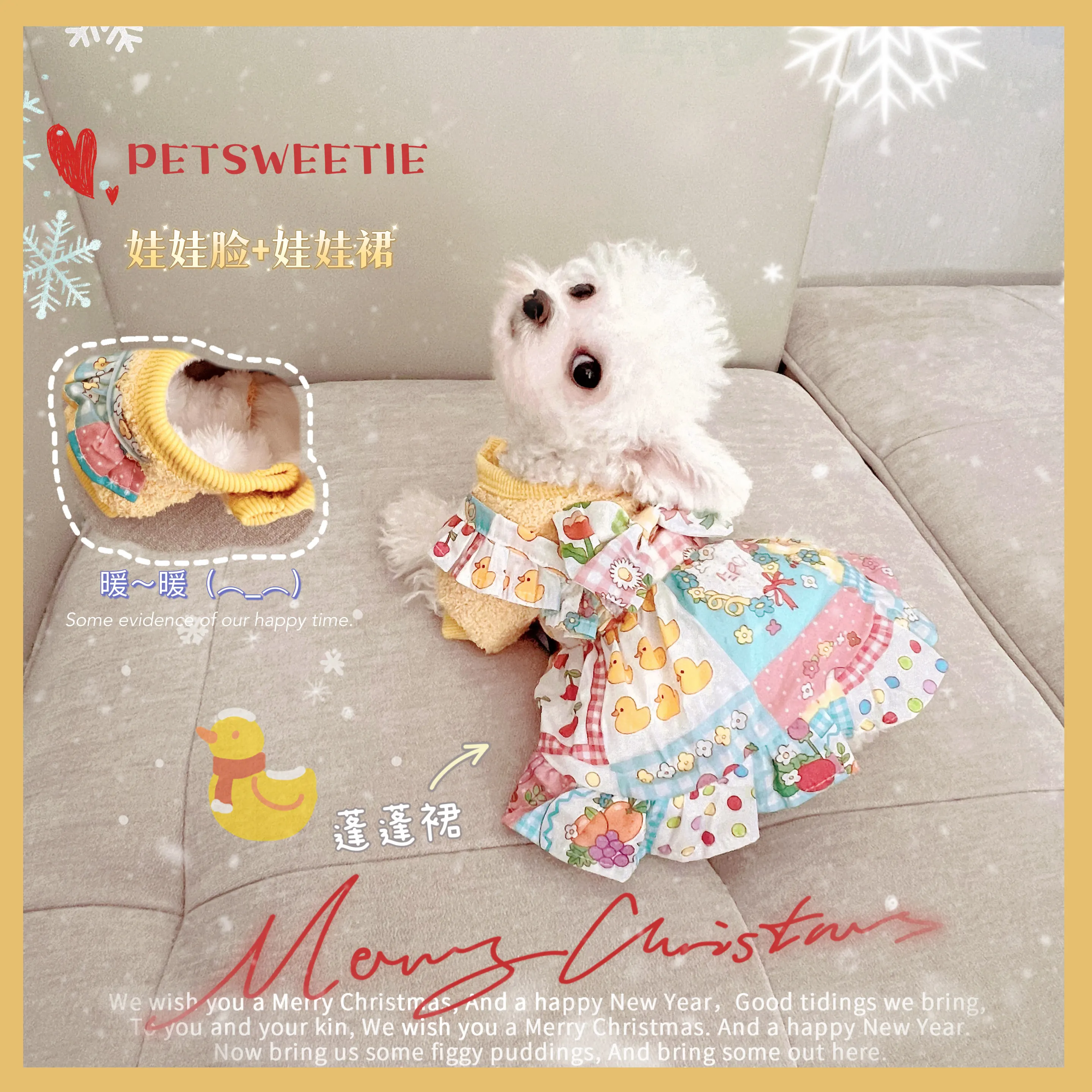 Traditional patterned cotton winter dress puppy skirt cotton coat Marcis clothes thickened